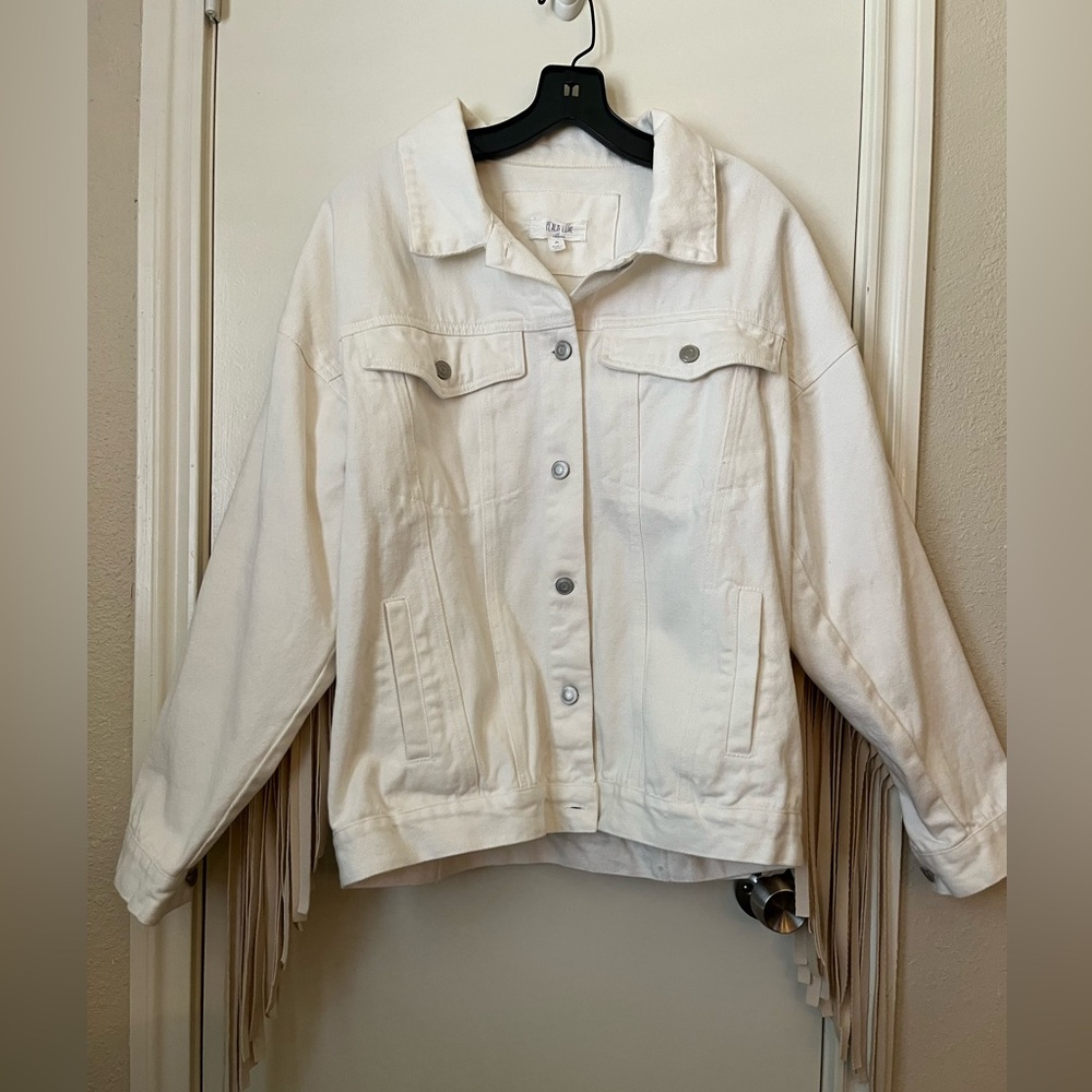 White Fringe Women's Jacket
